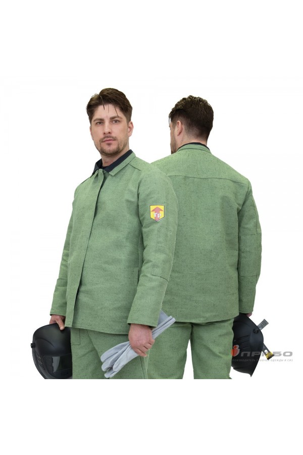 Костюм сварщика брезентовый хаки с усилительными элементами (куртка и брюки)