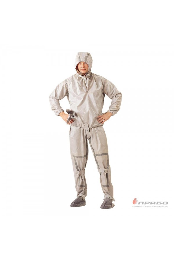 Костюм от химических воздействий Л-1 серый (куртка, брюки, рукавицы)