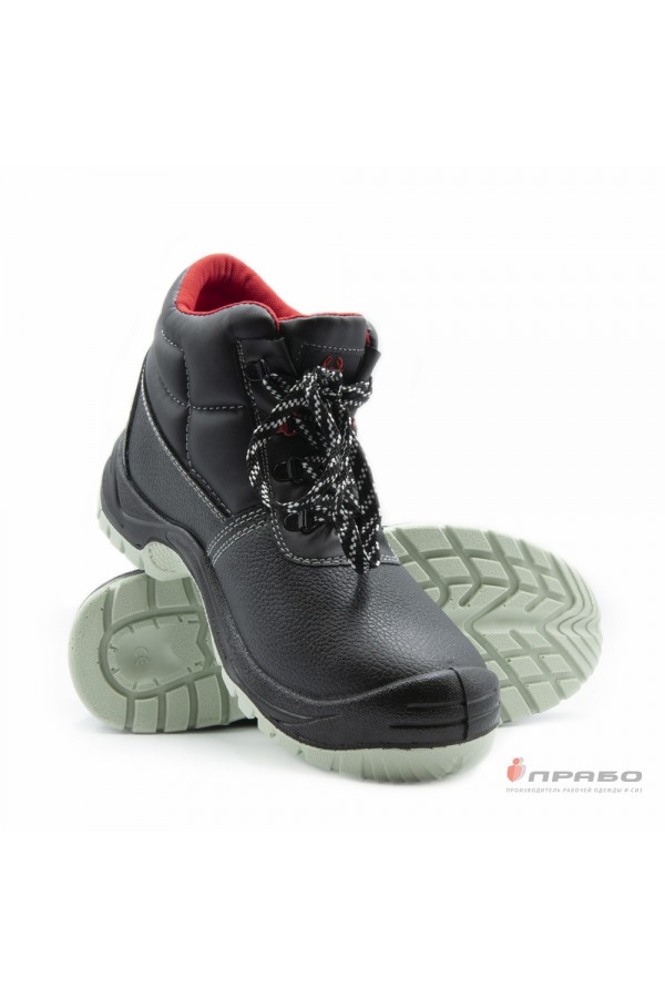 Ботинки кожаные "Скорпион-1201" с подошвой ПУ/ТПУ чёрные
