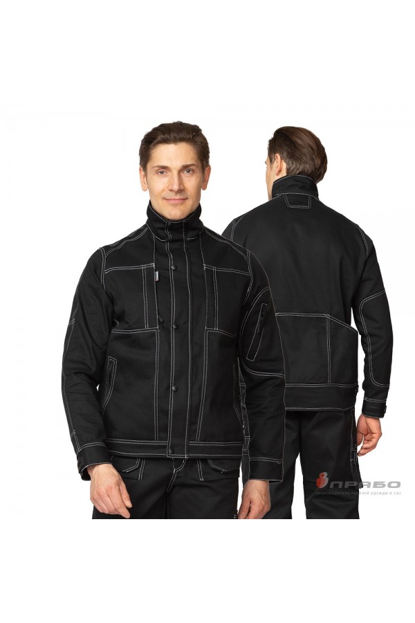 Костюм мужской "Викинг 2021" чёрный (куртка и брюки)